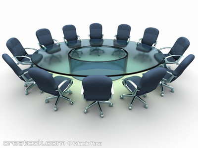 Glass conference table with business chairs - ...